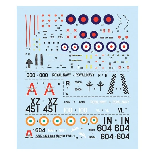Airplane Sea Harrier FRS.1 1/72 Italeri Italeri I1236 - 3 I1236-Airplane Sea Harrier FRS.1 1/72 Italeri - I1236
