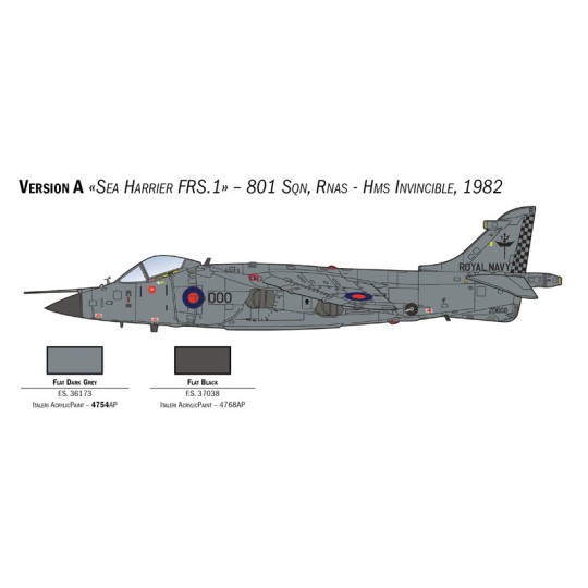 Airplane Sea Harrier FRS.1 1/72 Italeri Italeri I1236 - 4 I1236-Airplane Sea Harrier FRS.1 1/72 Italeri - I1236