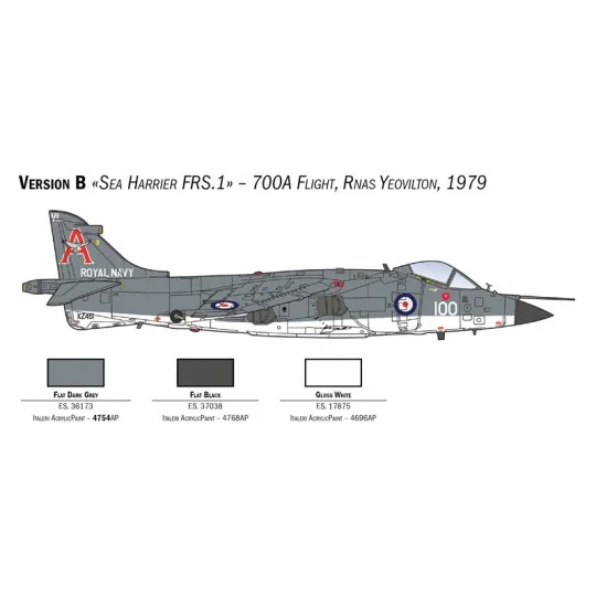 Airplane Sea Harrier FRS.1 1/72 Italeri Italeri I1236 - 5 I1236-Airplane Sea Harrier FRS.1 1/72 Italeri - I1236
