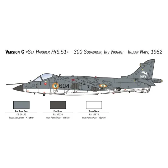 Airplane Sea Harrier FRS.1 1/72 Italeri Italeri I1236 - 6 I1236-Airplane Sea Harrier FRS.1 1/72 Italeri - I1236