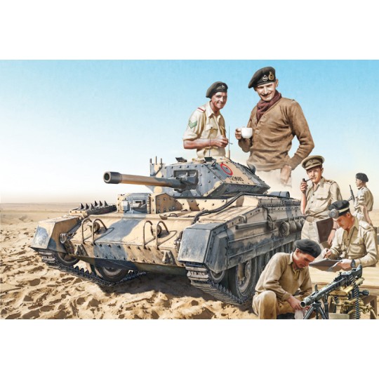 Crusader Mk.III tank and 1/35 Italeri crew Italeri I6592 - 1 I6592-Crusader Mk.III tank and 1/35 Italeri crew - I6592