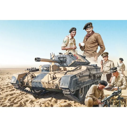 Crusader Mk.III tank and 1/35 Italeri crew Italeri I6592 - 1 I6592-Crusader Mk.III tank and 1/35 Italeri crew - I6592