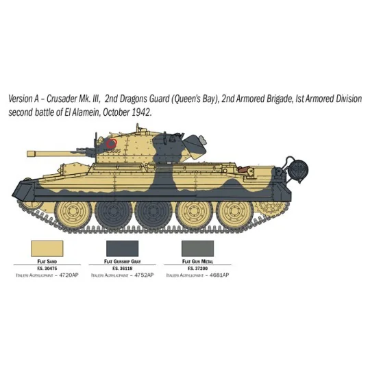 Char Crusader Mk.III et Equipage 1/35 Italeri Italeri I6592 - 4 I6592-Char Crusader Mk.III et Equipage 1/35 Italeri - I6592