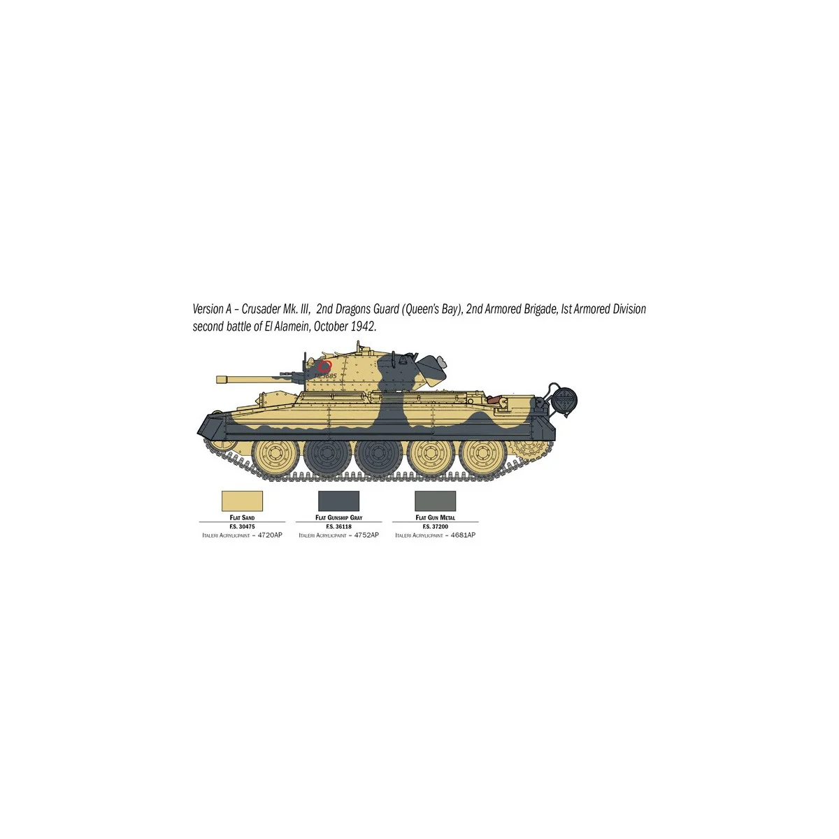 Char Crusader Mk.III et Equipage 1/35 Italeri Italeri I6592 - 4 Char Crusader Mk.III et Equipage 1/35 Italeri Italeri I6592 - 4