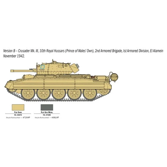 Char Crusader Mk.III et Equipage 1/35 Italeri Italeri I6592 - 5 I6592-Char Crusader Mk.III et Equipage 1/35 Italeri - I6592