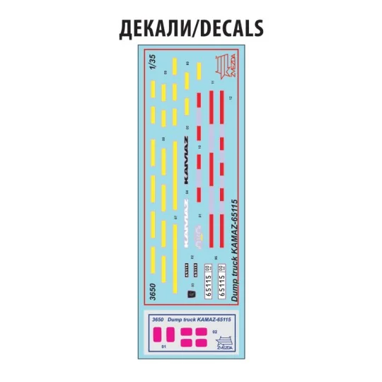 Z3650-Camion benne Kamaz-65115 1/35 Zvezda - Z3650