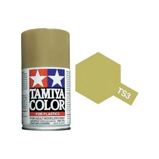 Peinture bombe Jaune foncé mat TS3 Tamiya Tamiya 85003 - 1 85003-Peinture bombe Jaune foncé mat TS3 Tamiya - 85003