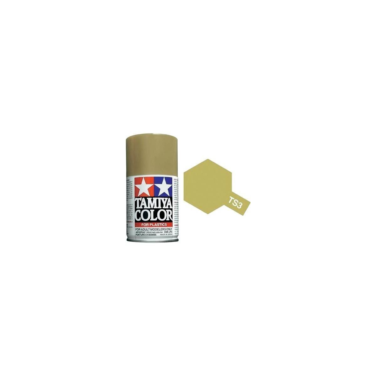 Peinture bombe Jaune foncé mat TS3 Tamiya Tamiya 85003 - 1