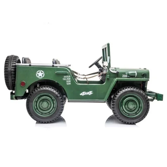 SV-50991-Car Military Jeep 3 seats 12V 4WD 2.4Ghz Siva - SV-50991