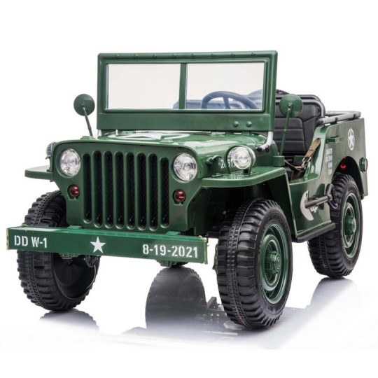 SV-50991-Car Military Jeep 3 seats 12V 4WD 2.4Ghz Siva
