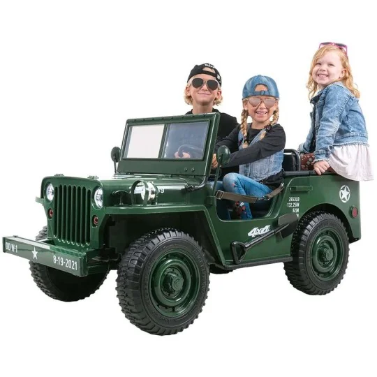 SV-50991-Car Military Jeep 3 seats 12V 4WD 2.4Ghz Siva - SV-50991