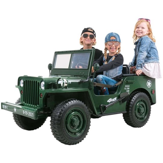 SV-50991-Voiture Jeep militaire 3 places 12V 4WD 2.4Ghz Siva