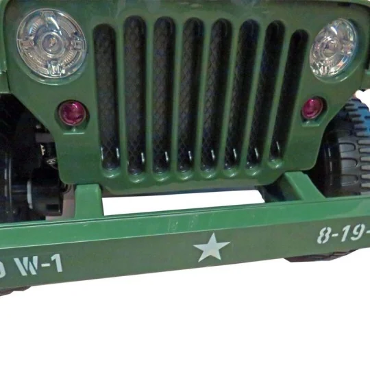 SV-50991-Car Military Jeep 3 seats 12V 4WD 2.4Ghz Siva