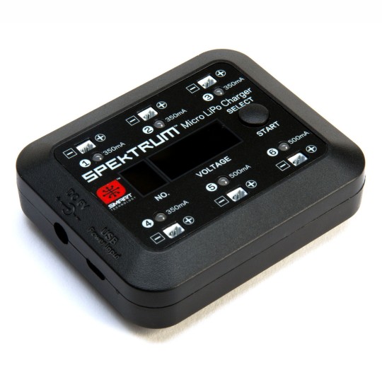 SPMXC1060-Smart Micro Charger 6-port DC/USB 1S Lipo Spektrum - SPMXC1060