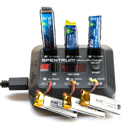 Smart Micro Charger 6-port DC/USB 1S Lipo Spektrum Spektrum SPMXC1060 - 7 SPMXC1060-Smart Micro Charger 6-port DC/USB 1S Lipo Spektrum - SPMXC1060