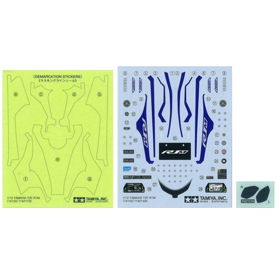 Motorcycle Yamaha YZF-R1M 1/12 Tamiya Tamiya 14133 - 10 14133-Motorcycle Yamaha YZF-R1M 1/12 Tamiya - 14133