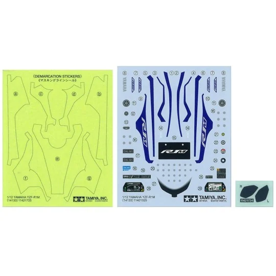 Motorcycle Yamaha YZF-R1M 1/12 Tamiya Tamiya 14133 - 10 14133-Motorcycle Yamaha YZF-R1M 1/12 Tamiya - 14133