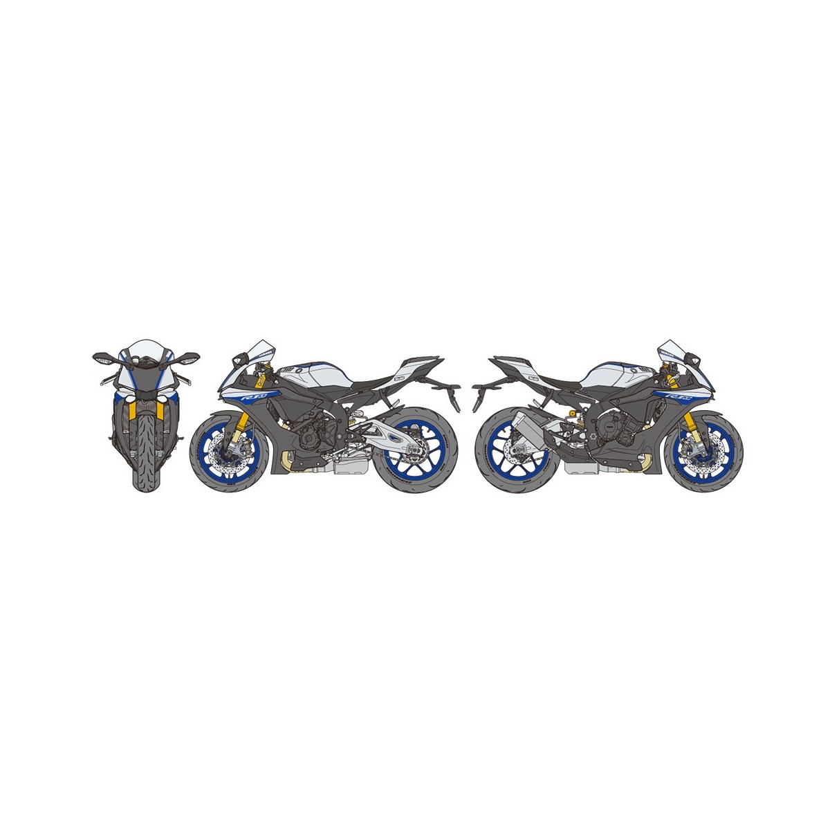 Motorcycle Yamaha YZF-R1M 1/12 Tamiya Tamiya 14133 - 11 Motorcycle Yamaha YZF-R1M 1/12 Tamiya Tamiya 14133 - 11