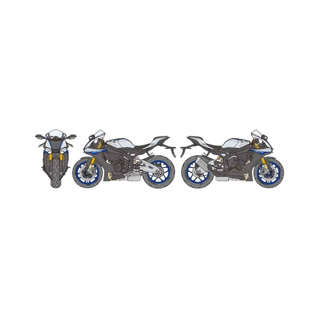 Motorcycle Yamaha YZF-R1M 1/12 Tamiya Tamiya 14133 - 11 Motorcycle Yamaha YZF-R1M 1/12 Tamiya Tamiya 14133 - 11