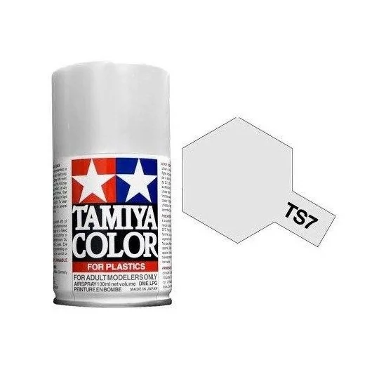 Tamiya TS7 Gloss Racing White Spray Paint - 85007 - 85007 85007-Tamiya TS7 Gloss Racing White Spray Paint - 85007
