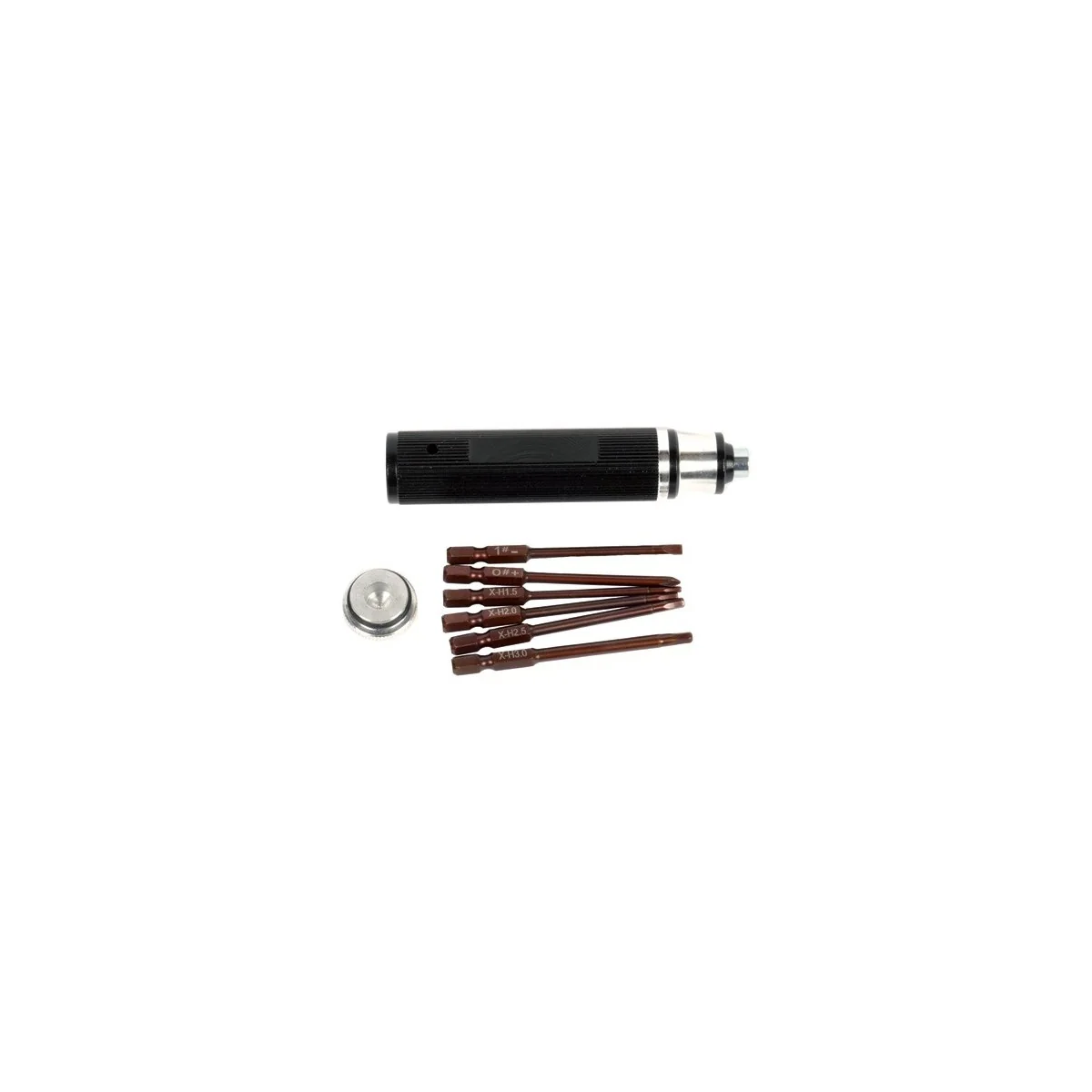 Tournevis alu avec embouts 1/4 hexagonal, cruciforme, plat - T2M T2M T422557 - 1 Tournevis alu avec embouts 1/4 hexagonal, cruciforme, plat - T2M T2M T422557 - 1