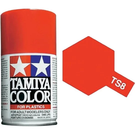 85008-Peinture bombe Rouge Italien brillant TS8 Tamiya - 85008