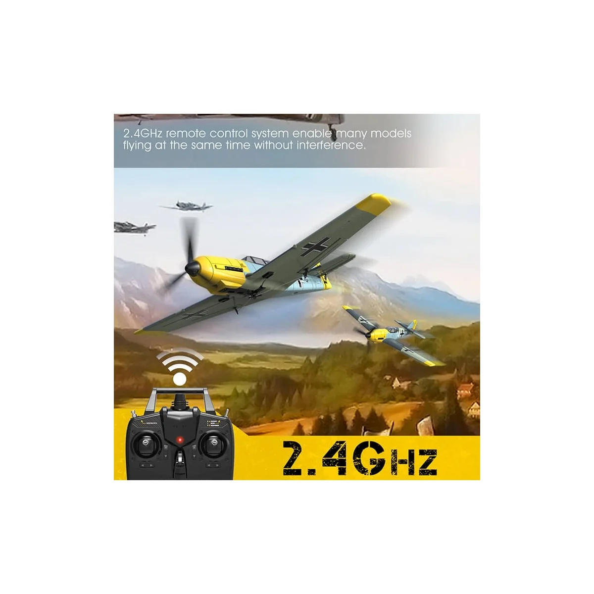 Avion Messerschmitt BF109 400mm avec stabilisateur de vol RTF Volantex Volantex V761-11 - 9