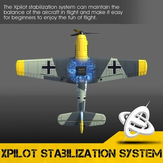 V761-11-Messerschmitt BF109 400mm aircraft with RTF Volantex flight stabilizer