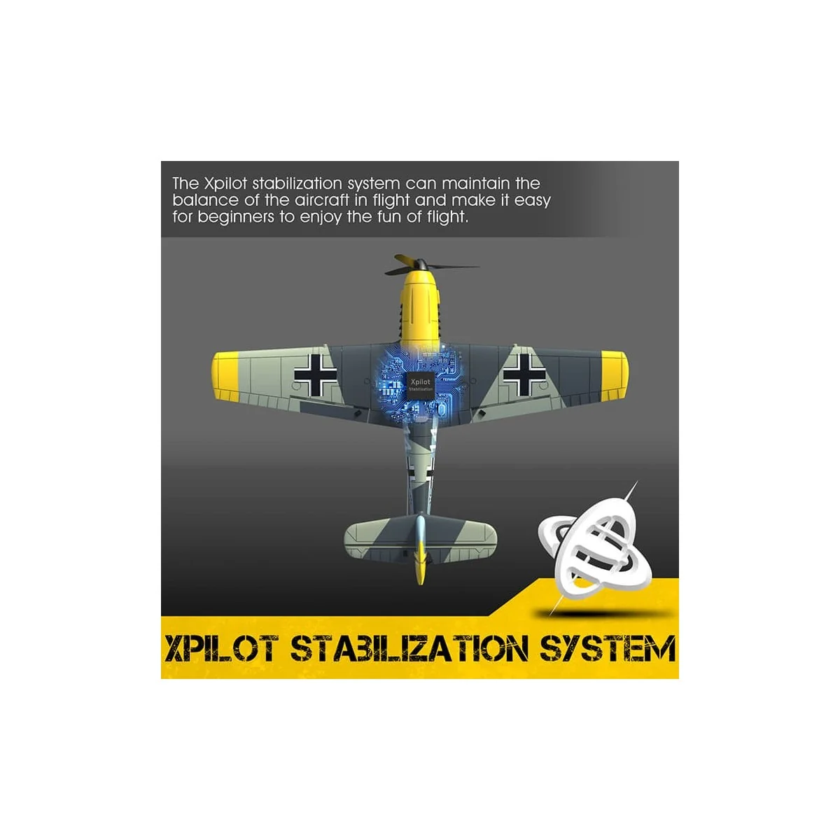Avion Messerschmitt BF109 400mm avec stabilisateur de vol RTF Volantex Volantex V761-11 - 10