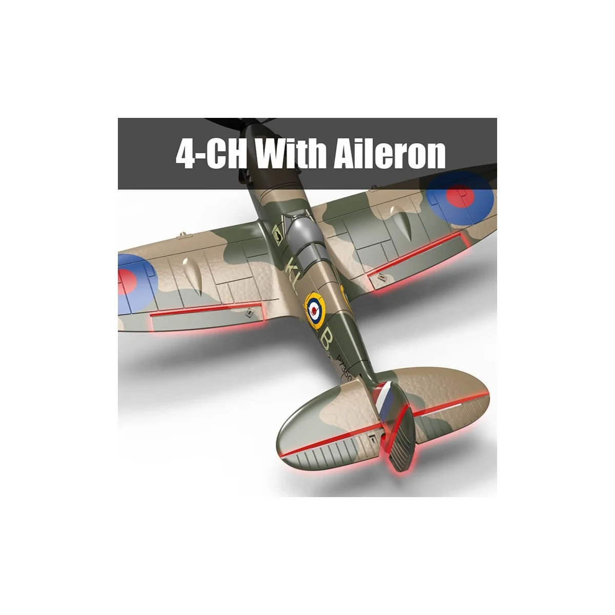 Spitfire 400mm aircraft with Volantex RTF flight stabilizer Volantex V761-12V2G - 6 Spitfire 400mm aircraft with Volantex RTF flight stabilizer Volantex V761-12V2G - 6