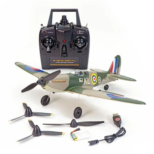 V761-12V2G-Avion Spitfire 400mm avec stabilisateur de vol RTF Volantex