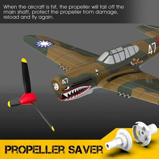 V761-13-P40 Warhawk 400mm aircraft with RTF Volantex flight stabilizer