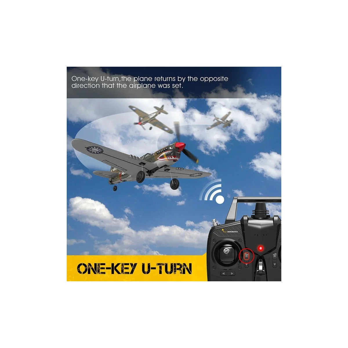 Avion P40 Warhawk 400mm avec stabilisateur de vol RTF Volantex Volantex V761-13 - 7