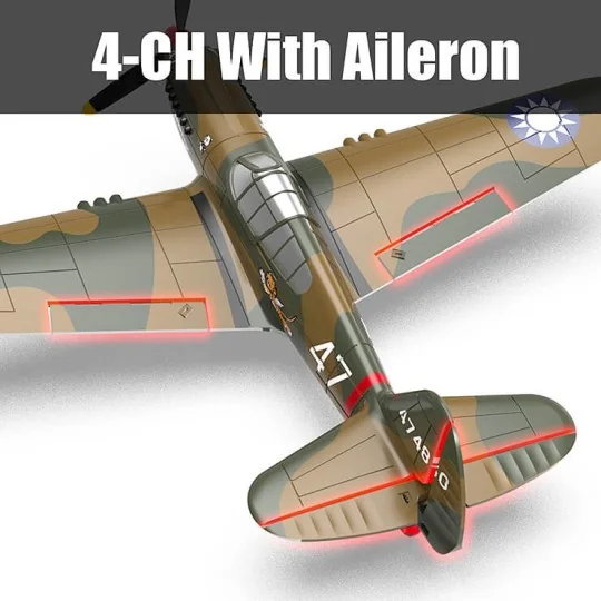 V761-13-P40 Warhawk 400mm aircraft with RTF Volantex flight stabilizer