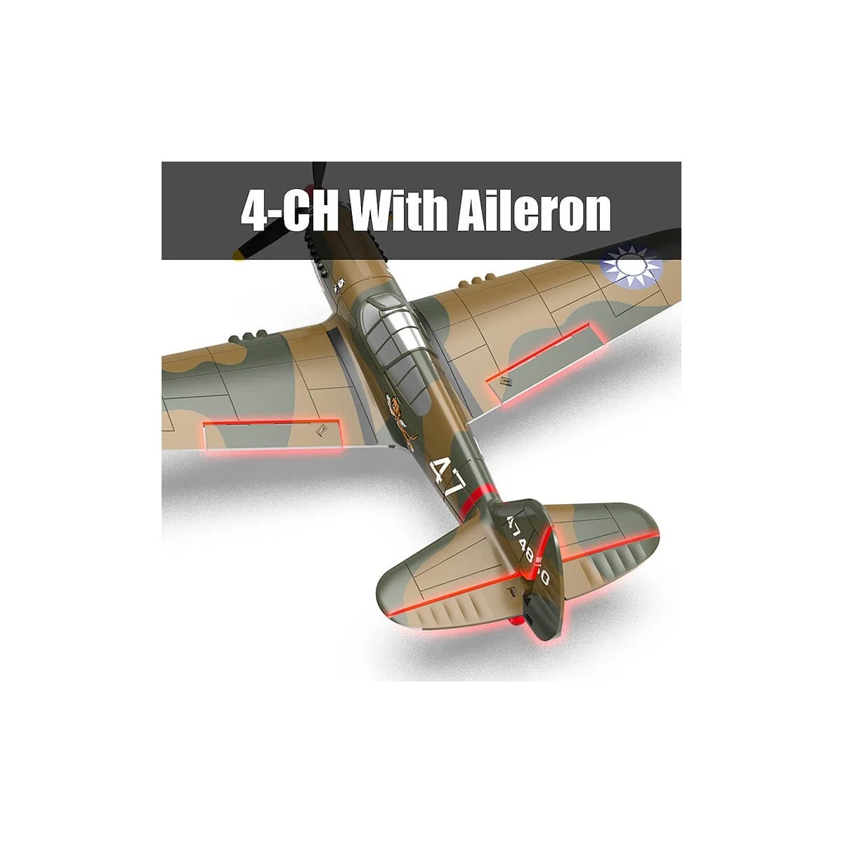 Avion P40 Warhawk 400mm avec stabilisateur de vol RTF Volantex Volantex V761-13 - 8