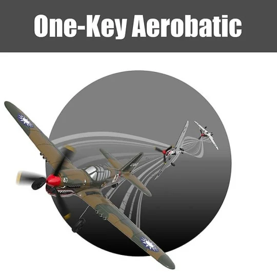 V761-13-Avion P40 Warhawk 400mm avec stabilisateur de vol RTF Volantex - V761-13