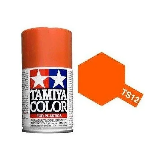 85012-Tamiya TS12 Bright Orange Spray Paint - 85012