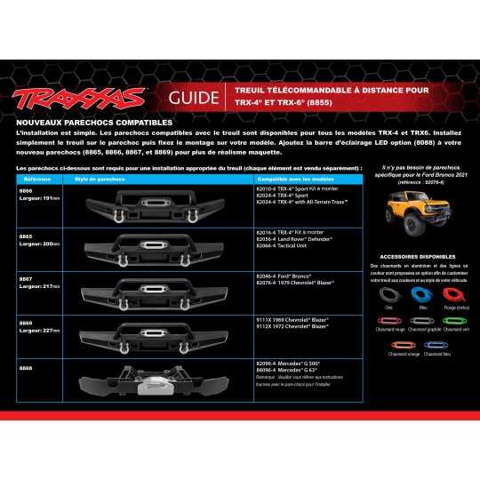 TRX-8855-Treuil avec télécommande TRX4 - TRX6 crawler Traxxas