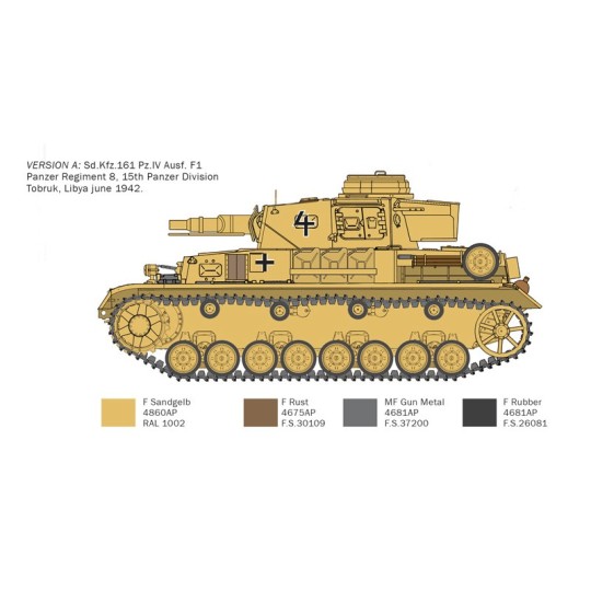 I6593-Panzer IV F1/F2/G Afrika Korps 1/35 Italeri tank