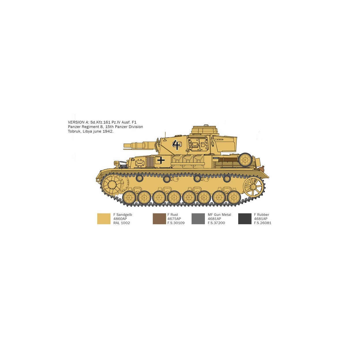 Char Panzer IV F1/F2/G Afrika Korps 1/35 Italeri Italeri I6593 - 5
