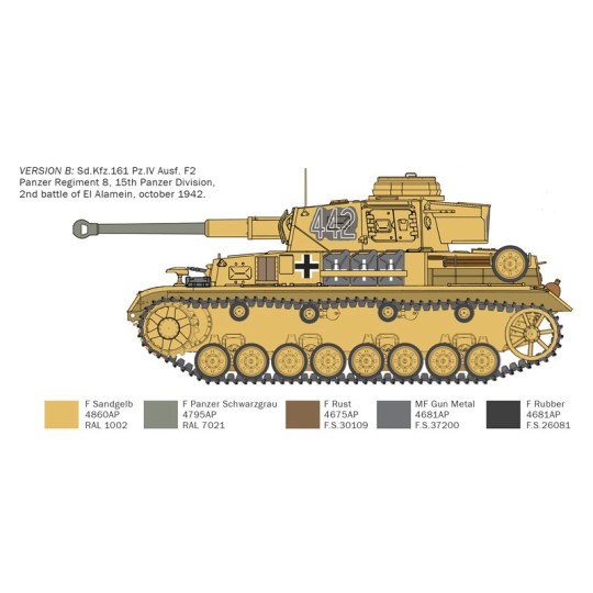 I6593-Char Panzer IV F1/F2/G Afrika Korps 1/35 Italeri