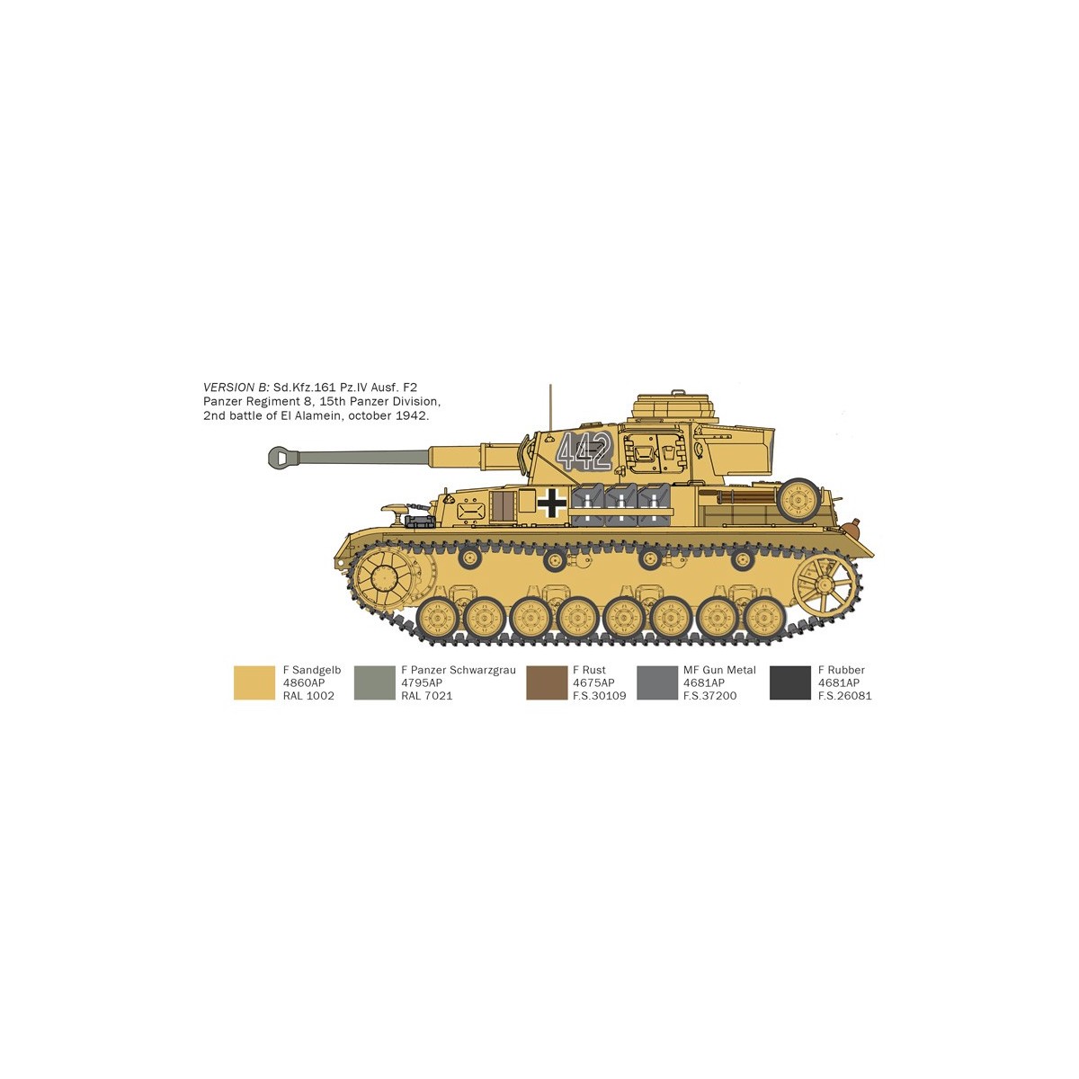 Char Panzer IV F1/F2/G Afrika Korps 1/35 Italeri Italeri I6593 - 6