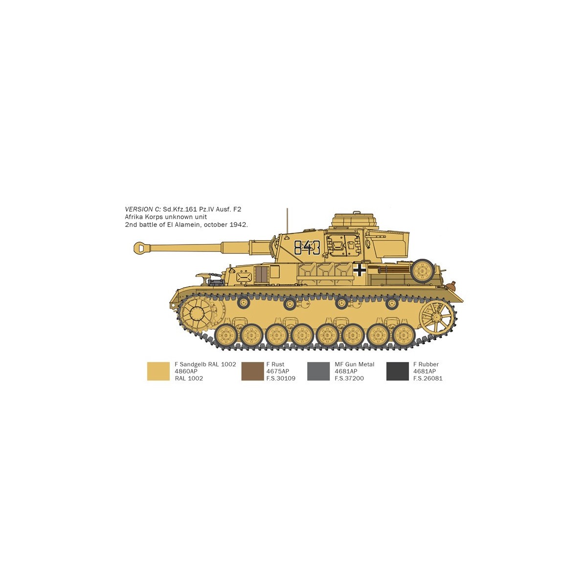 Char Panzer IV F1/F2/G Afrika Korps 1/35 Italeri Italeri I6593 - 7