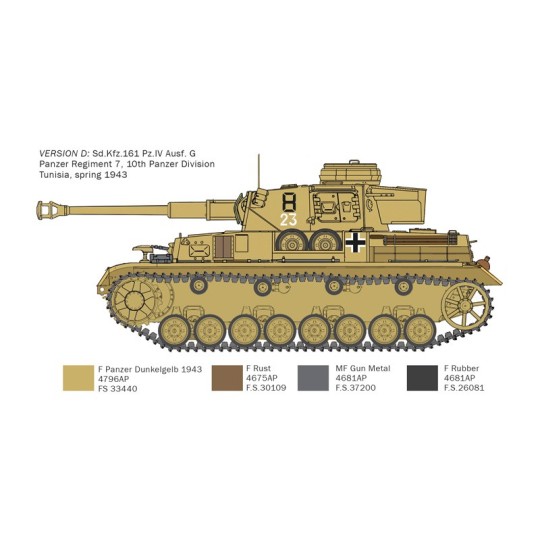 I6593-Panzer IV F1/F2/G Afrika Korps 1/35 Italeri tank