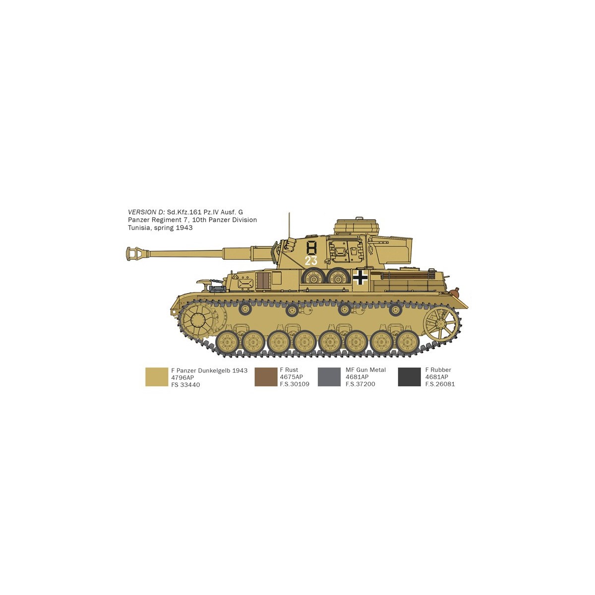 Panzer IV F1/F2/G Afrika Korps 1/35 Italeri tank Italeri I6593 - 8