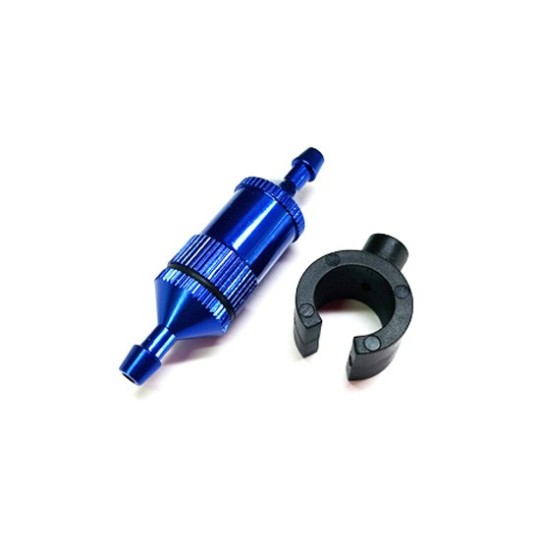 T4960/129-Filtre à essence voiture alu bleu + support T2M - T4960/129