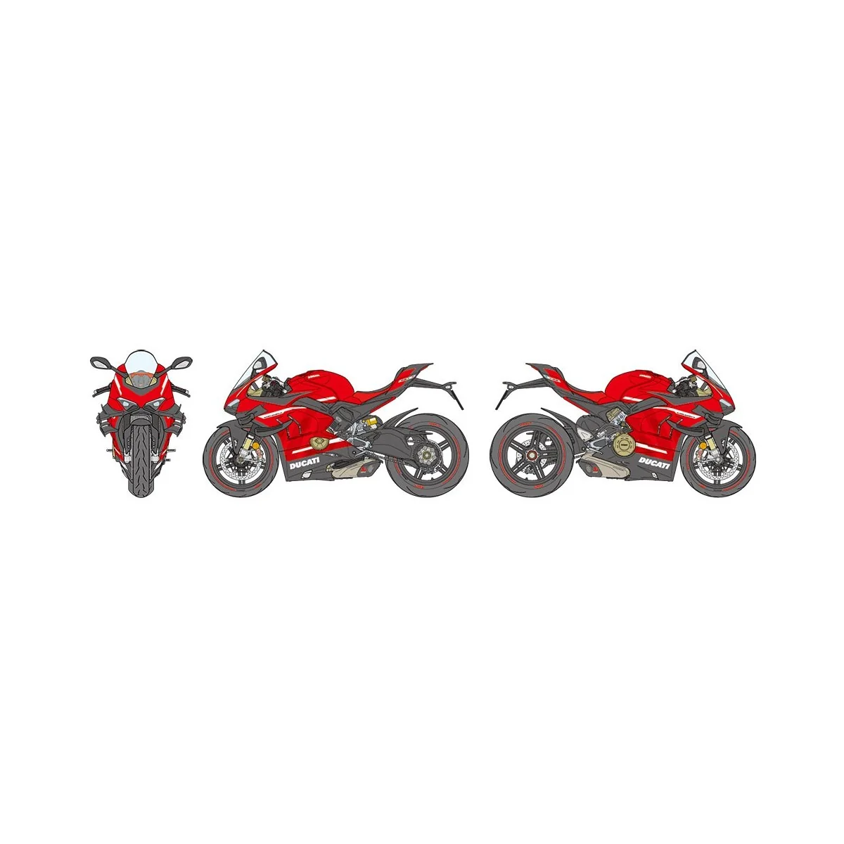 Moto Ducati Superleggera V4 1/12 Tamiya Tamiya 14140 - 17 Moto Ducati Superleggera V4 1/12 Tamiya Tamiya 14140 - 17