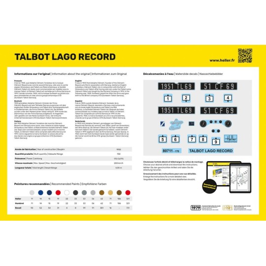 Talbot Lago Record 1/24 Heller Heller HEL-80711 - 3 HEL-80711-Talbot Lago Record 1/24 Heller - HEL-80711