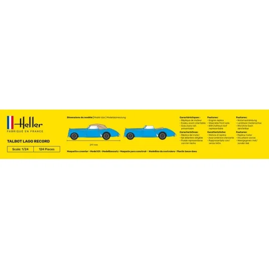 Talbot Lago Record 1/24 Heller Heller HEL-80711 - 4 HEL-80711-Talbot Lago Record 1/24 Heller - HEL-80711