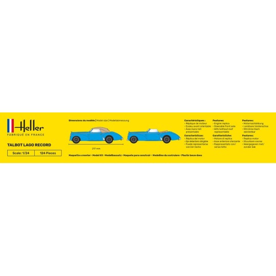 Talbot Lago Record 1/24 Heller Heller HEL-80711 - 4 HEL-80711-Talbot Lago Record 1/24 Heller - HEL-80711